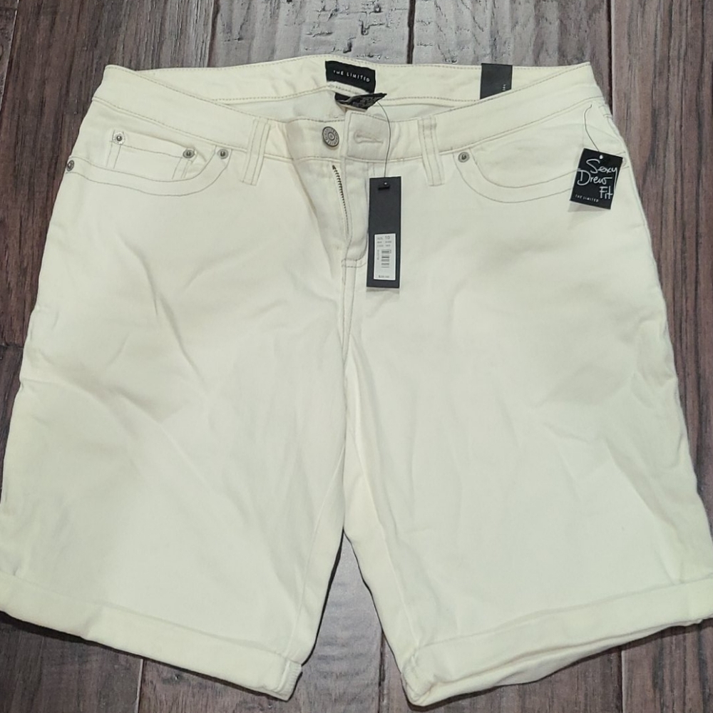 White jean shorts